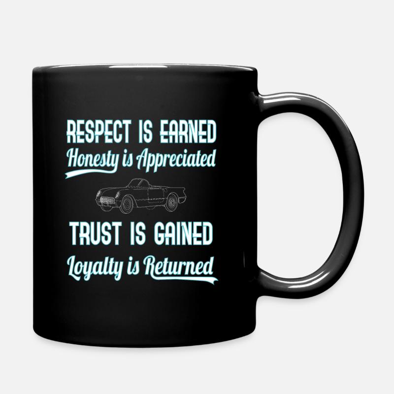 Zeige etwas Respekt Tshirt Designs Respekt ist verdient - Tasse einfarbig - Schwarz