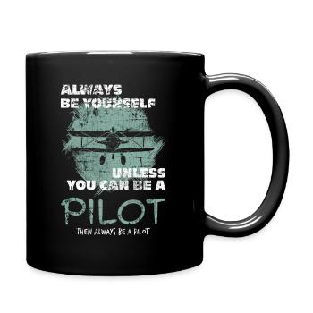 Airplane Pilot - Full Colour Mug - black - Right