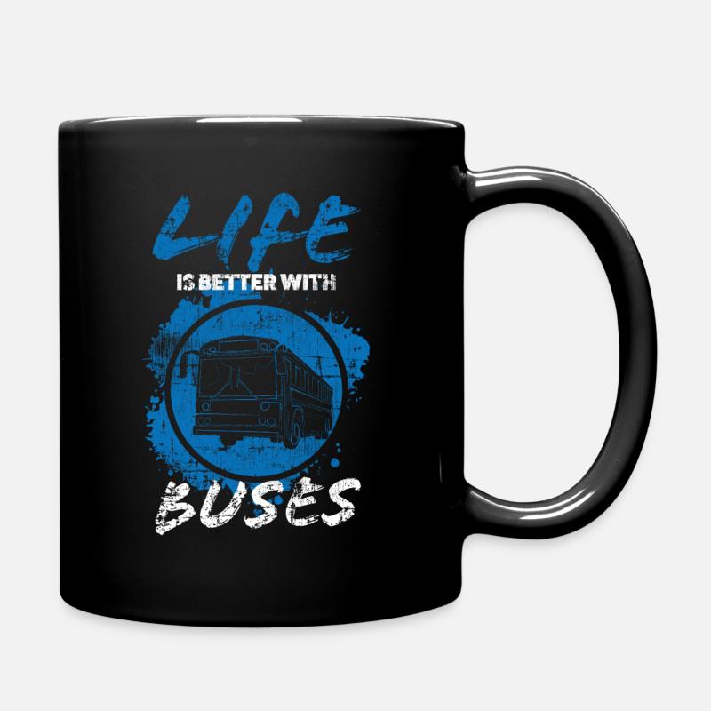 Bus driver bus - Full Colour Mug - black
