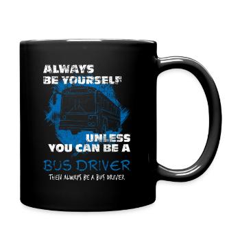 Busfahrer - Tasse einfarbig - Schwarz - Rechts