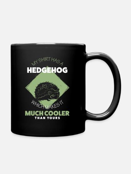 Igel - Tasse einfarbig - Schwarz