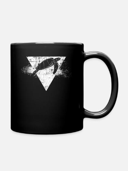 Schildkröte - Tasse einfarbig - Schwarz