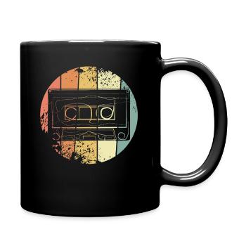 Cassette musique - Mug uni - noir - Droite