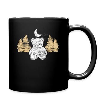 Teddybär - Tasse einfarbig - Schwarz - Rechts
