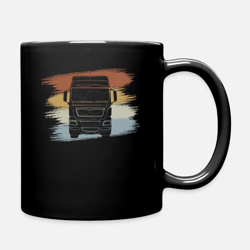 Lastwagen LKW - Tasse einfarbig - Schwarz