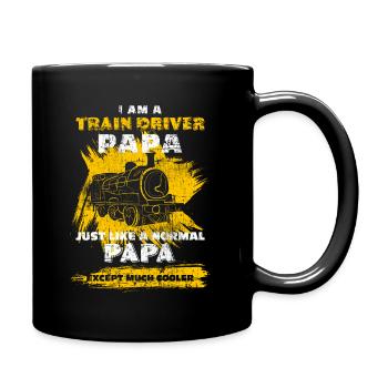 Trains locomotives - Mug uni - noir - Droite