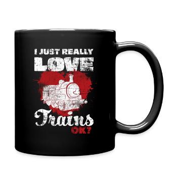 Trains Locomotives ferroviaires - Mug uni - noir - Droite