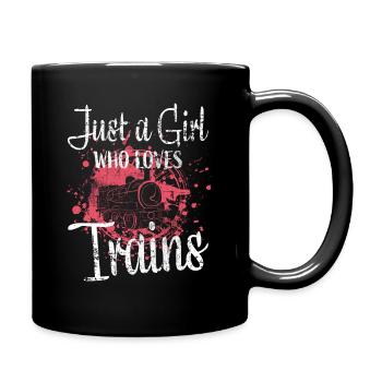 Chemin de fer filles - Mug uni - noir - Droite