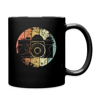 Kamera Fotograf retro - Tasse einfarbig - Schwarz - Rechts