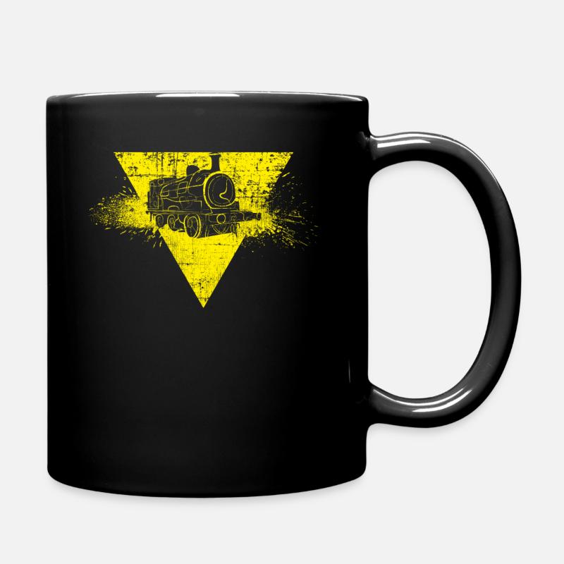 Lokomotive Eisenbahn - Tasse einfarbig - Schwarz
