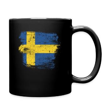 Schweden - Tasse einfarbig - Schwarz - Rechts