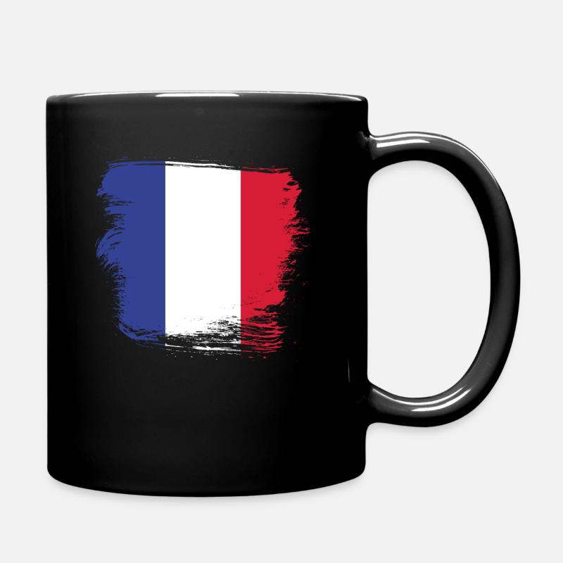 Frankreich französische Flagge - Tasse einfarbig - Schwarz