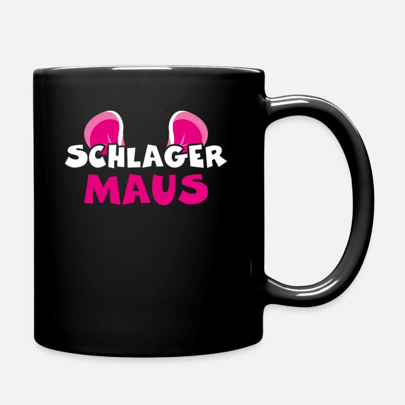 Schlager Maus - Tasse einfarbig - Schwarz