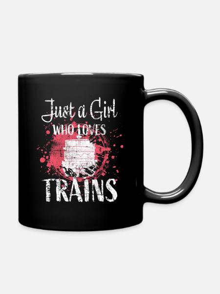 Trains filles de train - Mug uni - noir