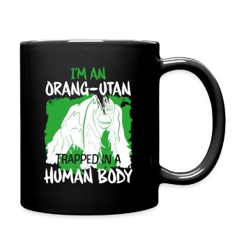 Singe Orang Outan - Mug uni - noir - Droite