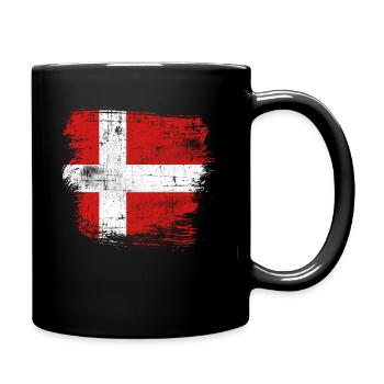 Drapeau du Danemark - Mug uni - noir - Droite