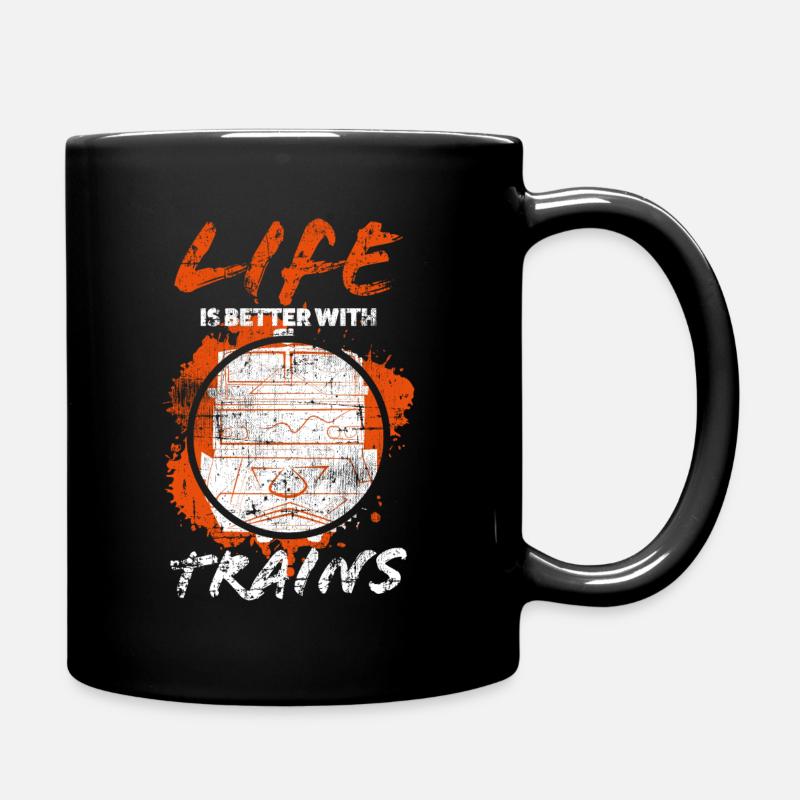 Eisenbahn - Tasse einfarbig - Schwarz