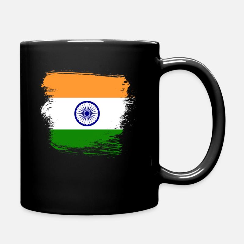 Drapeau indien Inde - Mug uni - noir