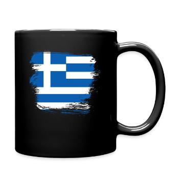 Grèce Drapeau - Mug uni - noir - Droite