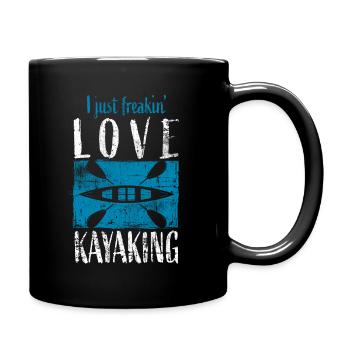 Kajak - Tasse einfarbig - Schwarz - Rechts