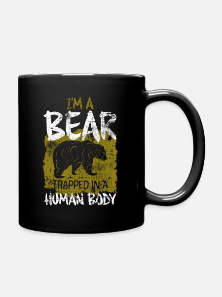 Bär - Tasse einfarbig - Schwarz