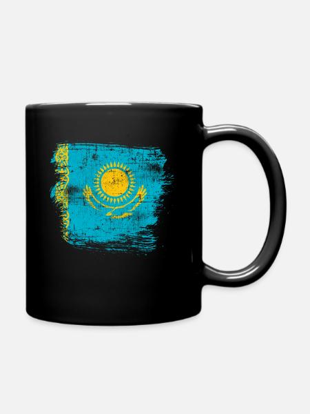 Kasachstan - Tasse einfarbig - Schwarz