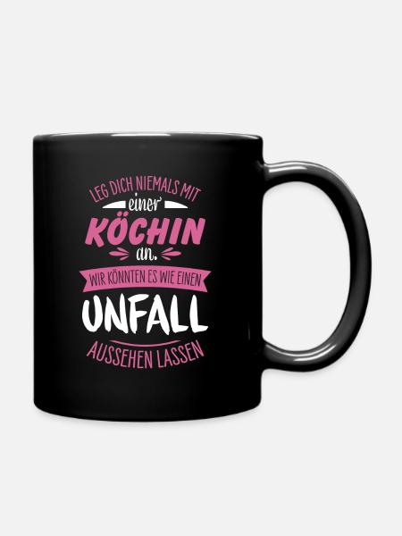 Köchin - Tasse einfarbig - Schwarz