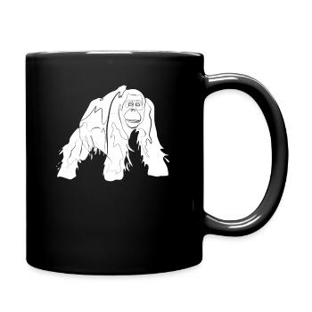 Orang Utan - Tasse einfarbig - Schwarz - Rechts