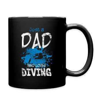 Plongeur Papa - Mug uni - noir - Droite