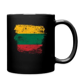 Litauen - Tasse einfarbig - Schwarz - Rechts