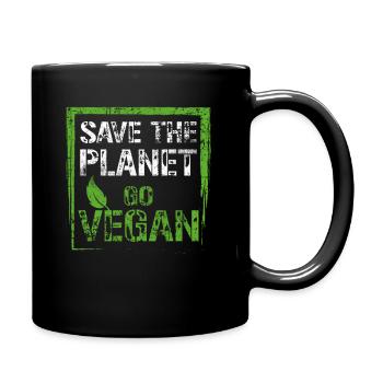 Vegan Environmental Protection - Full Colour Mug - black - Right