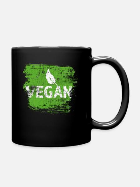 Vegan - Mug uni - noir
