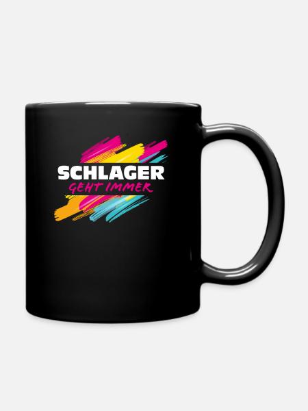Schlager - Tasse einfarbig - Schwarz