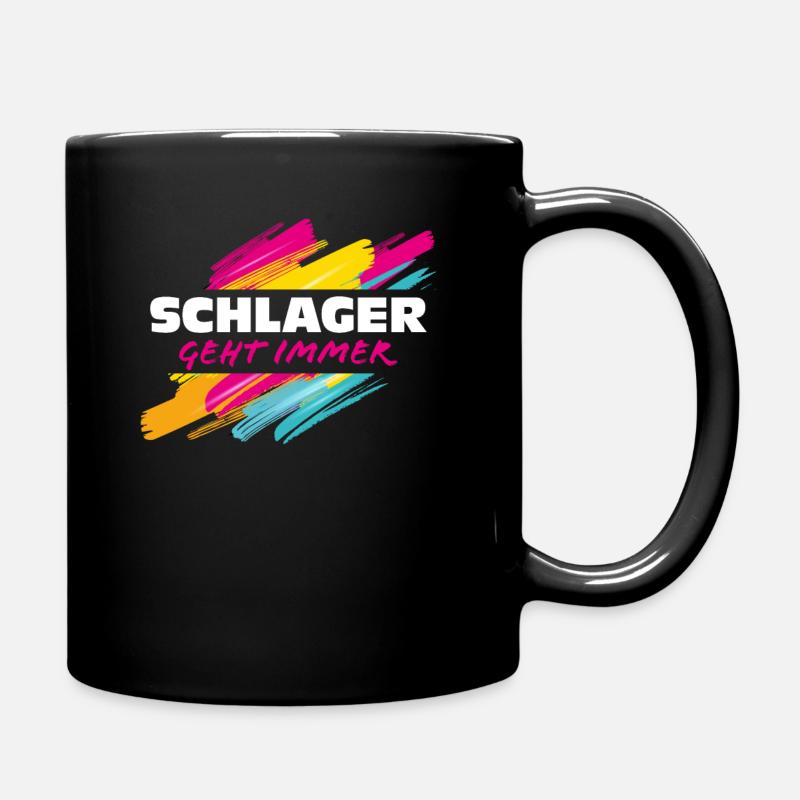 Schlager - Tasse einfarbig - Schwarz