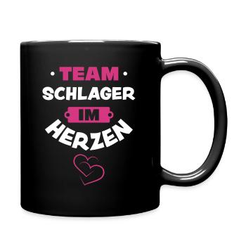 Schlager - Tasse einfarbig - Schwarz - Rechts