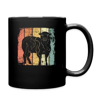 Schaf - Tasse einfarbig - Schwarz - Rechts
