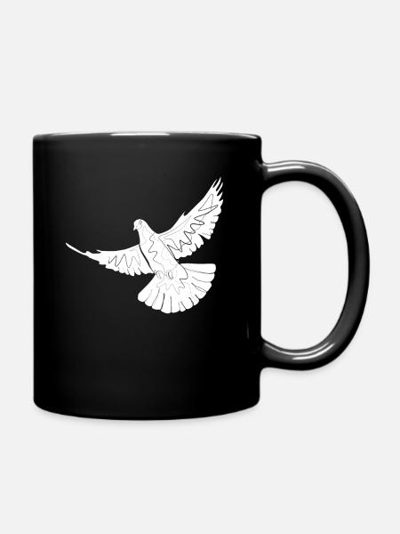 Taube - Tasse einfarbig - Schwarz