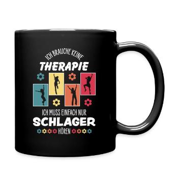 Schlager - Tasse einfarbig - Schwarz - Rechts