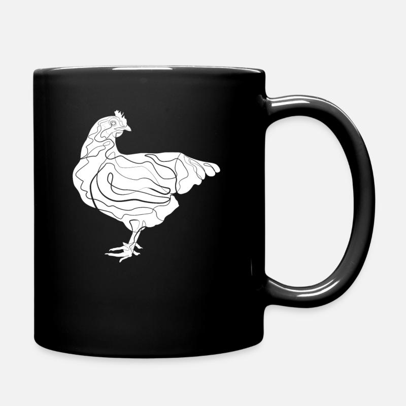 Huhn - Tasse einfarbig - Schwarz