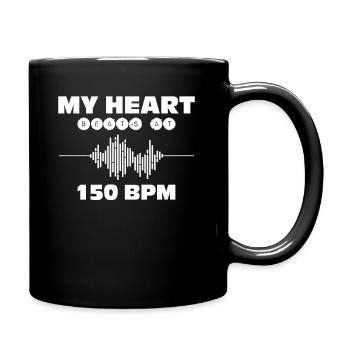 Techno - Mug uni - noir - Droite