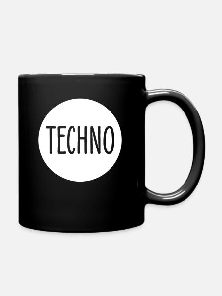 Techno - Mug uni - noir