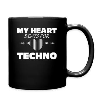 Techno - Mug uni - noir - Droite