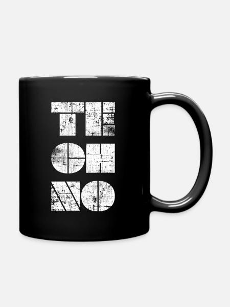 Techno - Mug uni - noir