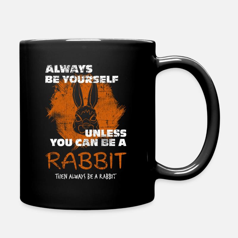 Kaninchen Häschen - Tasse einfarbig - Schwarz