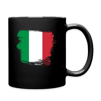 Italien Flagge - Tasse einfarbig - Schwarz - Rechts