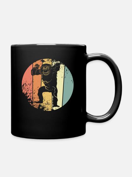 Chimpanzee - Full Colour Mug - black