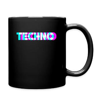 Techno - Mug uni - noir - Droite