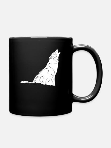 Wolf - Full Colour Mug - black