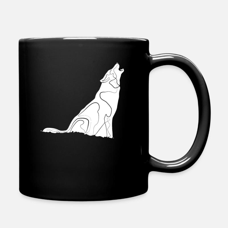 Wolf - Full Colour Mug - black