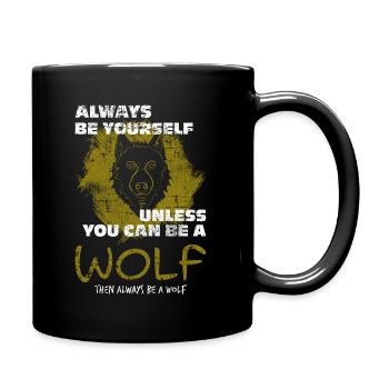 Wolf - Mug uni - noir - Droite